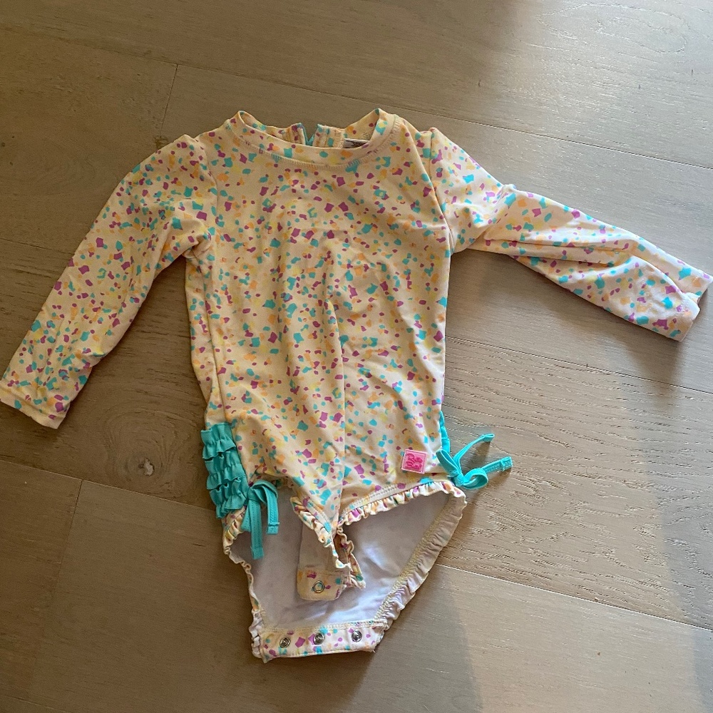 Ruffle Butts swim suit rash guard 2T